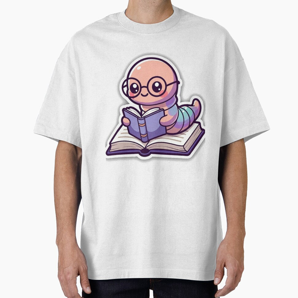 Cute Bookworm Reading Book – Funny Nerd Reader Sticker by ahfas86