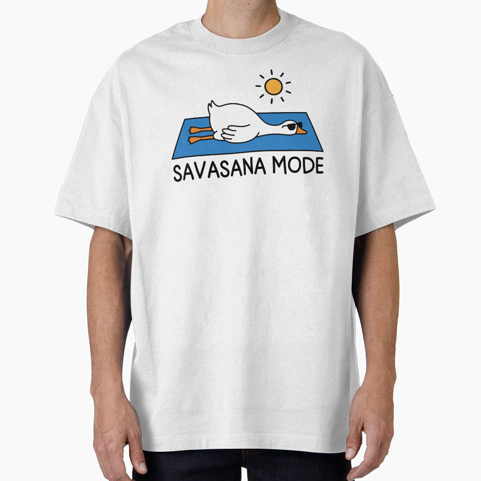 Savasana Mode Yoga Goose Pose Funny International Yoga Day by gunaone-design