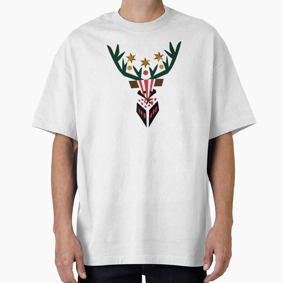 Modern Geometric Reindeer Minimalist  Holiday Wildlife Design by gk-creations