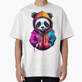 Kawaii Panda Hoodie Sticker – Colorful Graffiti Street Art Style by DzA-stickers