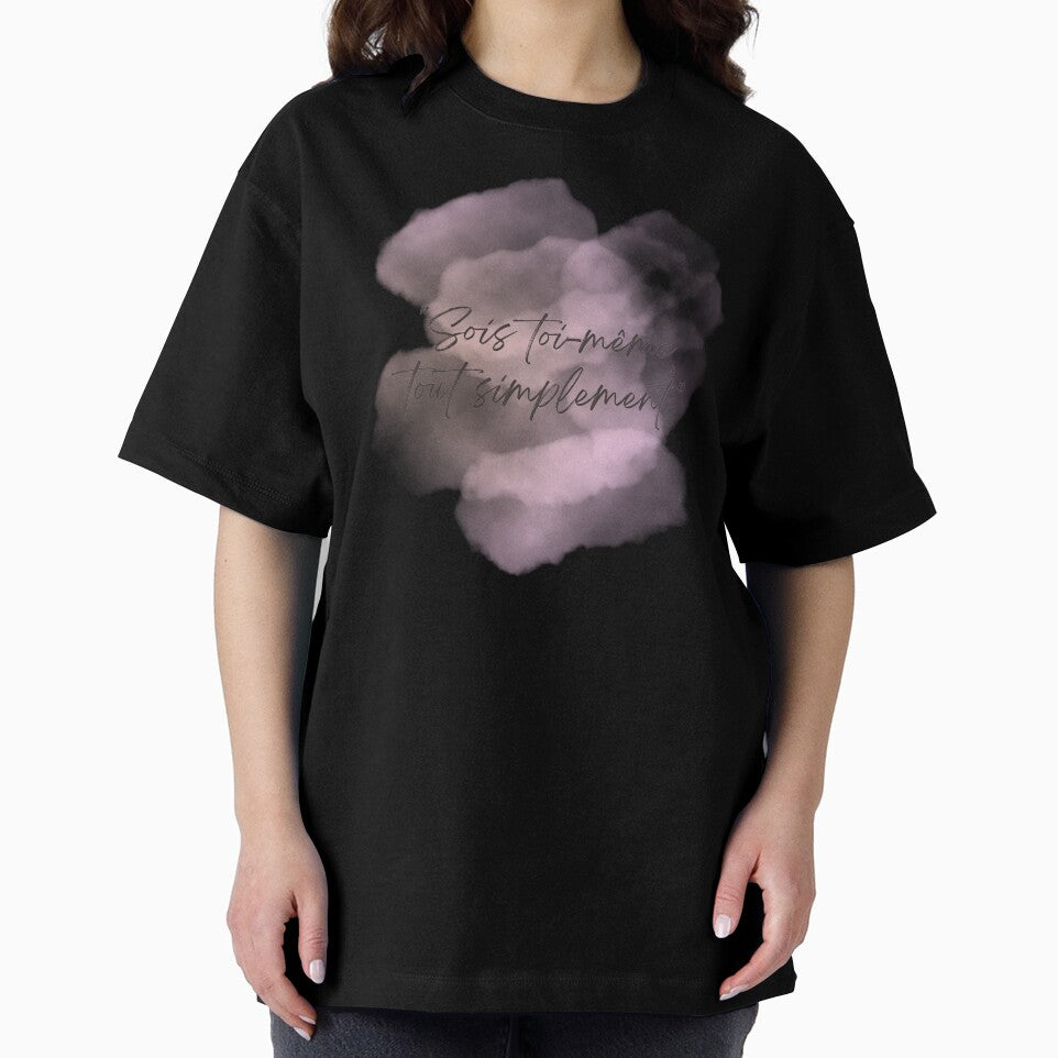 Simply be yourself in French with a pink cloud by PausePapote