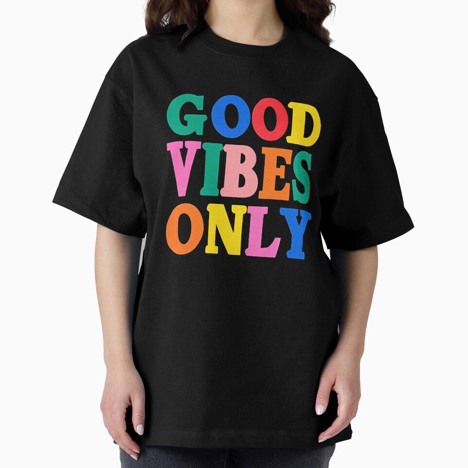 Colorful “Good Vibes Only” Quote – Positive Summer Typography Design by BobaBunny76
