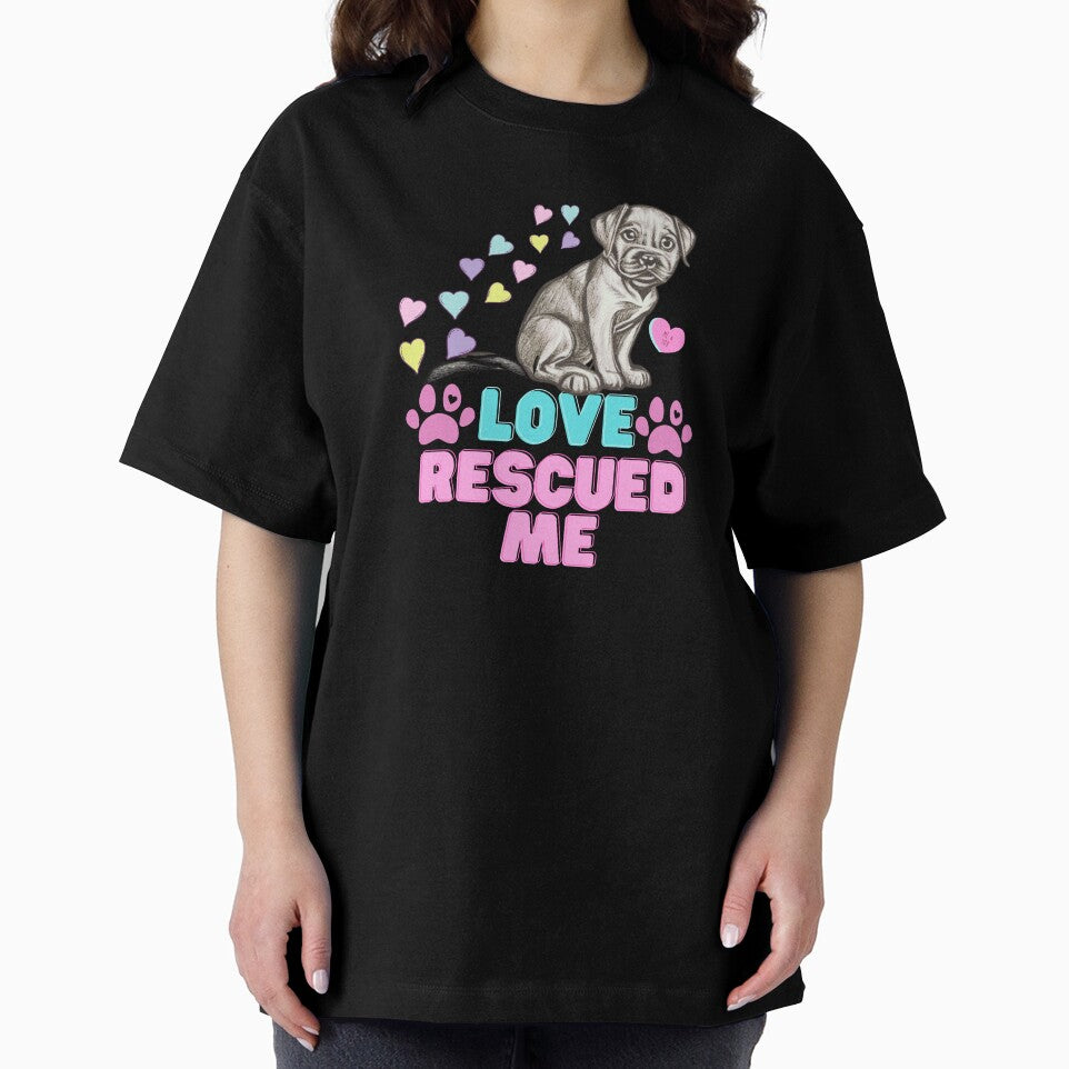 Love Rescued Me Puppy, New Fur Baby Mom, Christmas puppy gift or Valentine's Day for the Dog Lover by tranquilbeach