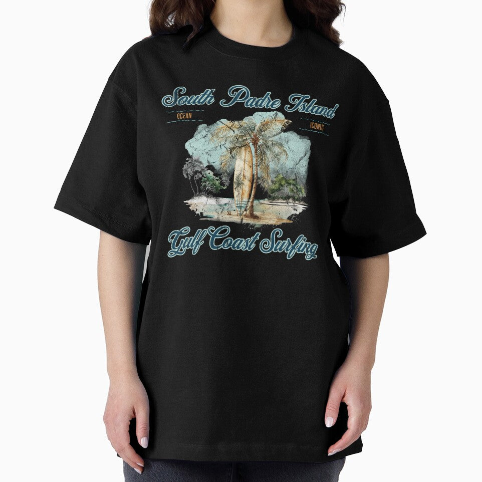 Vintage South Padre Island Gulf Coast Surfing Design by OceanIconic