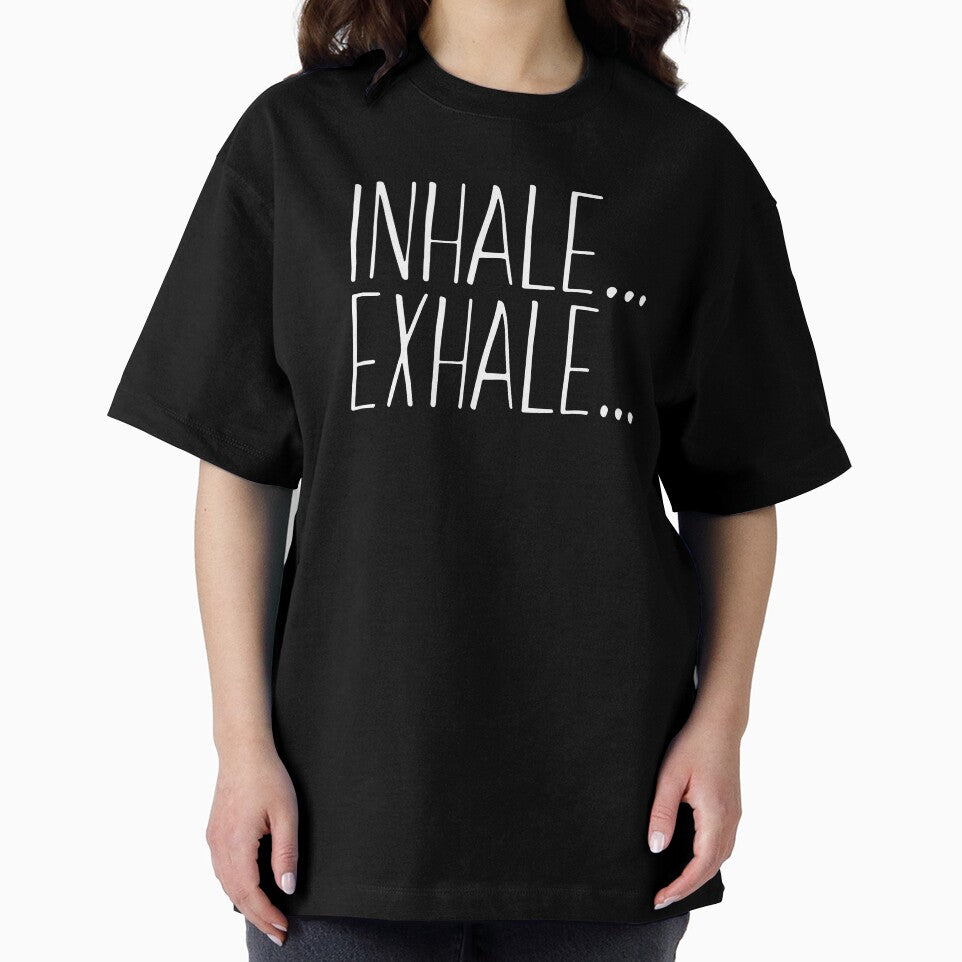 Inhale Exhale Fitness Novelty Graphic Gym Workout design by nikkidawn74