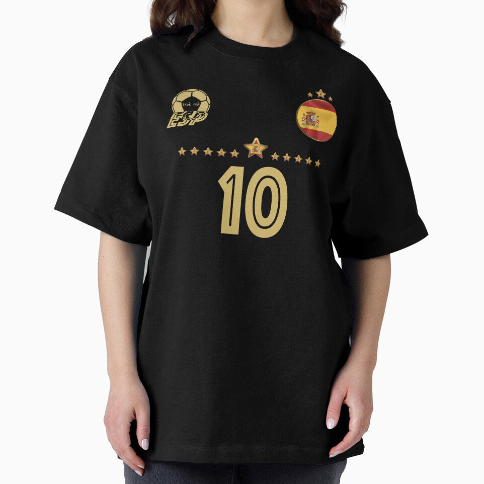 Number 10 Spain Soccer National Team Sport Jersey Fan Design by TroisRois