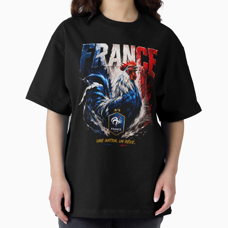 France Football Rooster | French Soccer Fan Vintage Graphic | Bleu Blanc Rouge Supporter by maseno