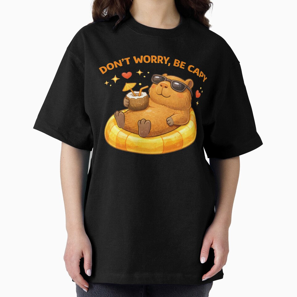 Don’t Worry Be Capy Cute Capybara by Papier Atelier Art