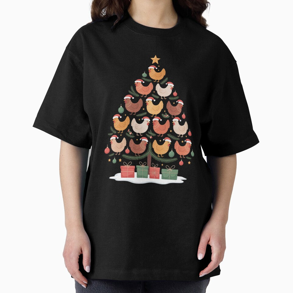Festive Chicken Christmas Tree for Holiday by Rrettgison