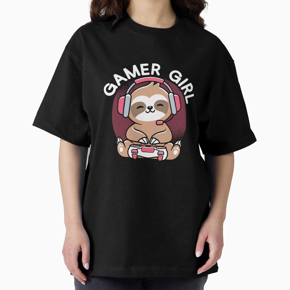 Gamer Girl Sloth Gaming by taaddison50