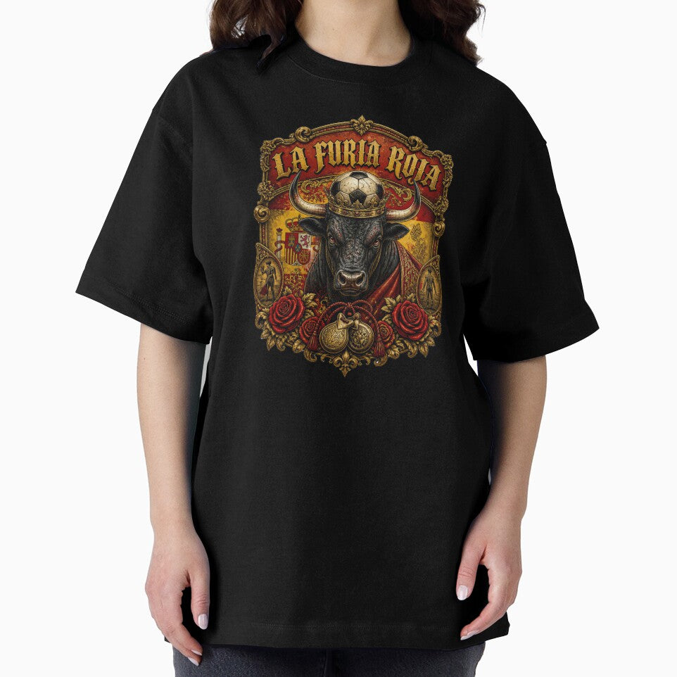 Spain Soccer Bull - La Furia Roja Vintage  Matador Football Fan T-Shirt by 18-30