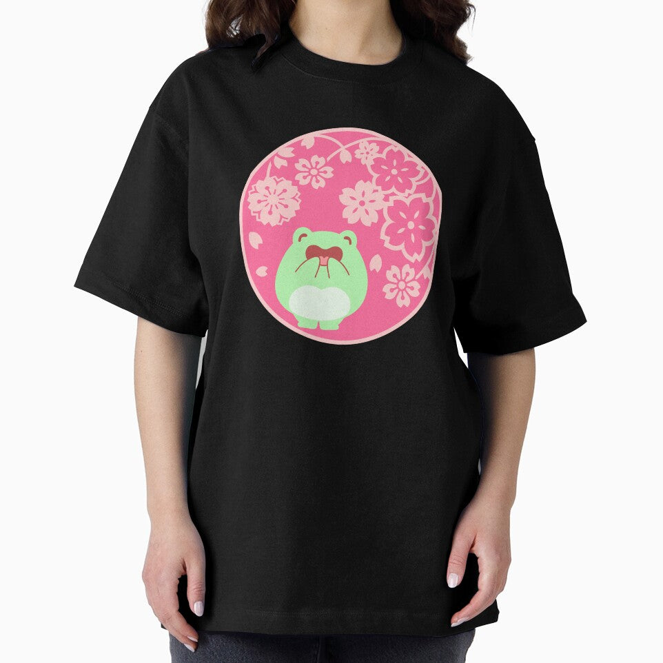 Frog Aesthetic Frog in Spring Cottagecore Cottage Core Cherry Blossom by CaitU