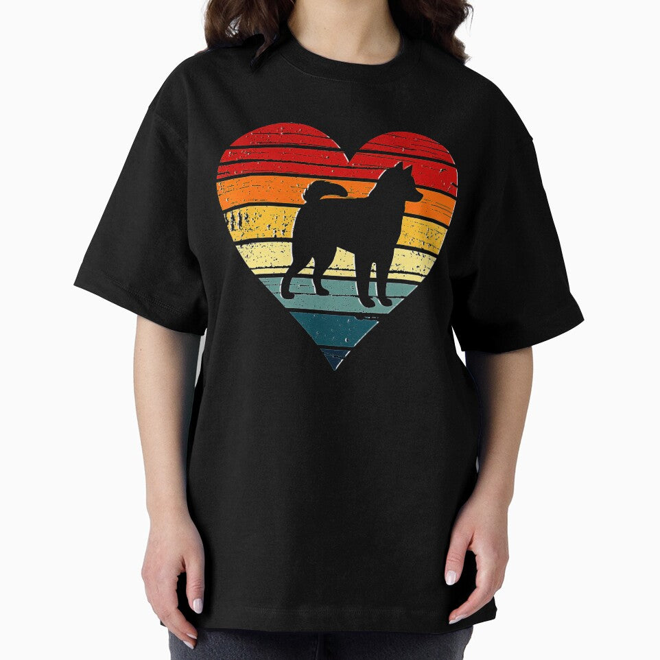 Alaskan Klee Kai Dog Vintage Heart Mom Gift Valentines Tee Gift Love by BargerStore