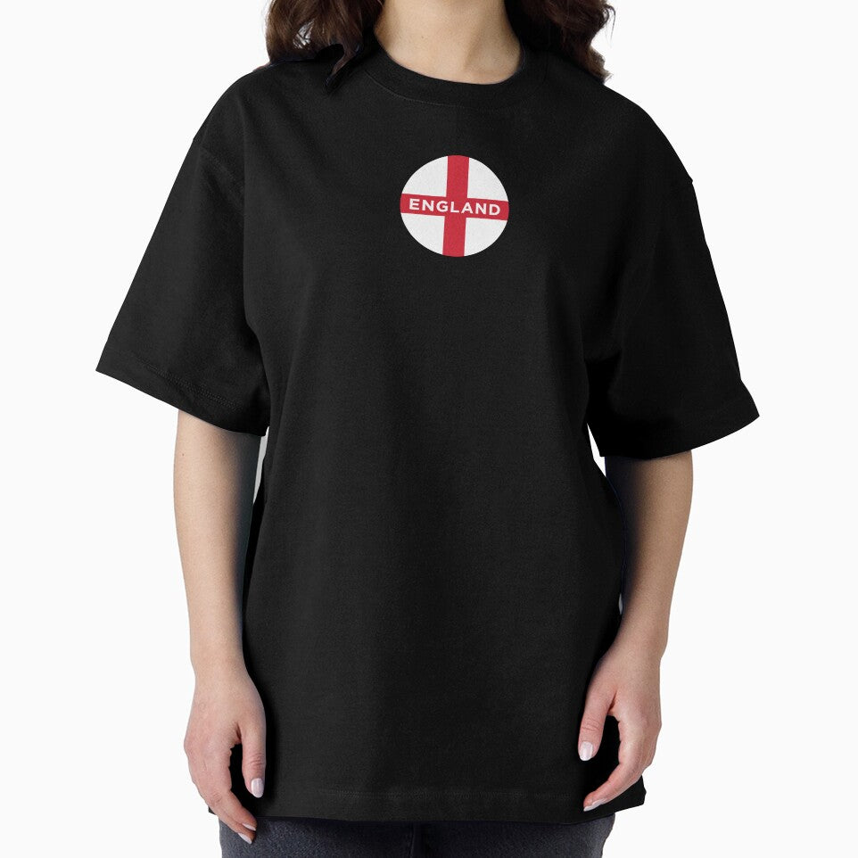 England Flag Roundel with Text (On Blue) by STUDIO-72