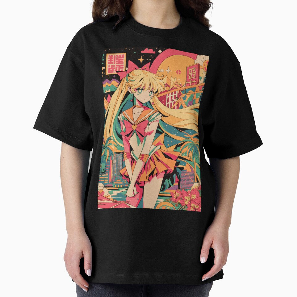 Sailor Venus Vaporwave City Nights by AnimeArsenalPrints