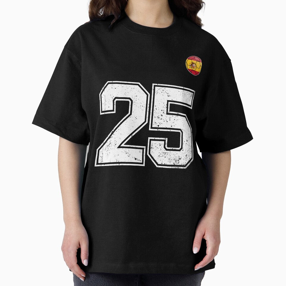 Spain Soccer Number 25 Vintage Sports Fan by KristenosNehk