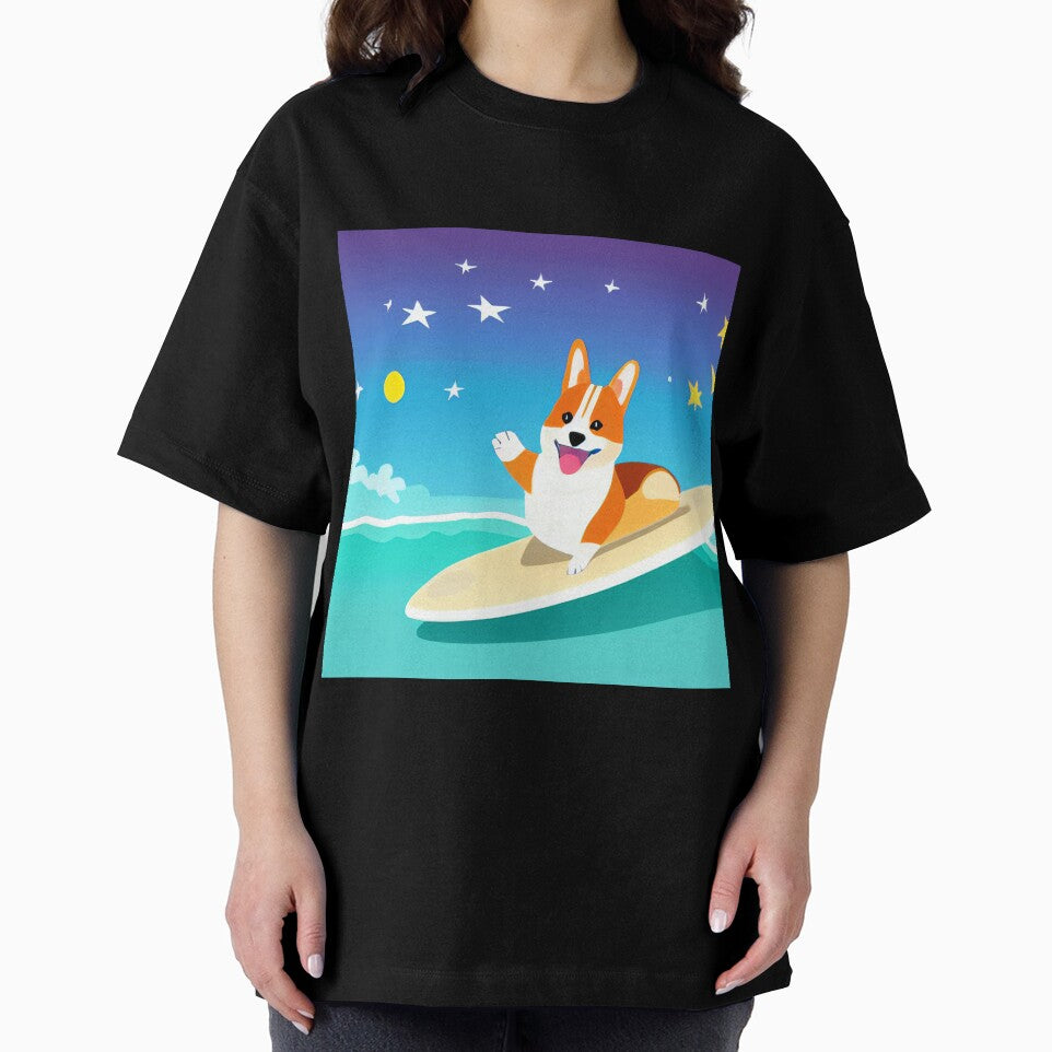 Surfing Corgi Dog by nicecorgi
