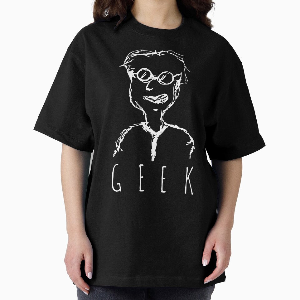 Funny Hand Drawn Geek Doodle Guy for the geeks at heart drk by DESPERATEANDY