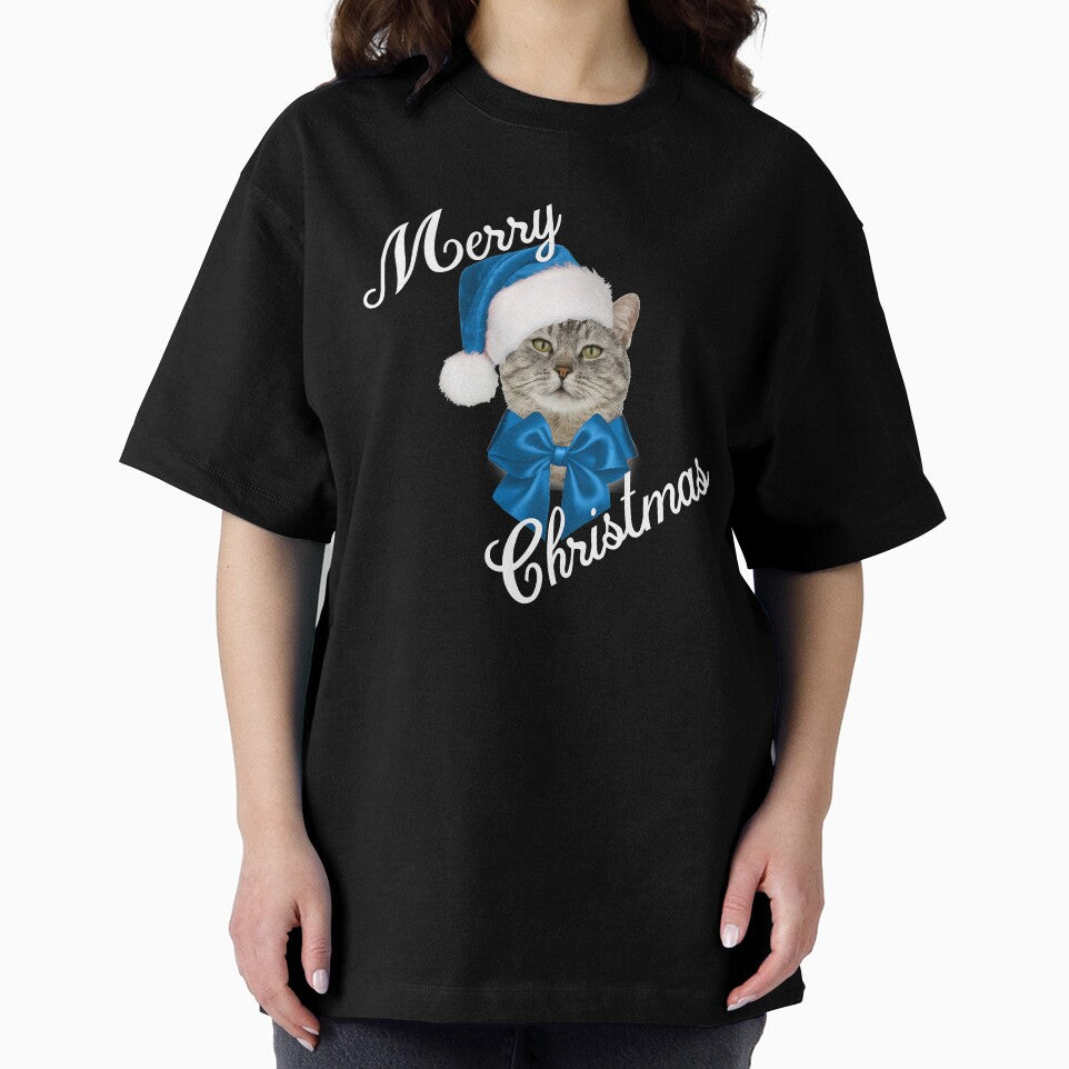 Holiday Cat Santa Blue by wilsonellis
