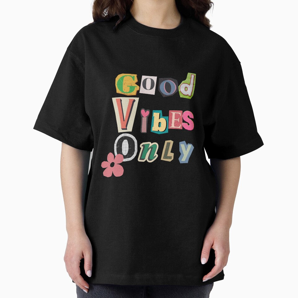 Good Vibes Only Retro Collage Typography by Radgraphic