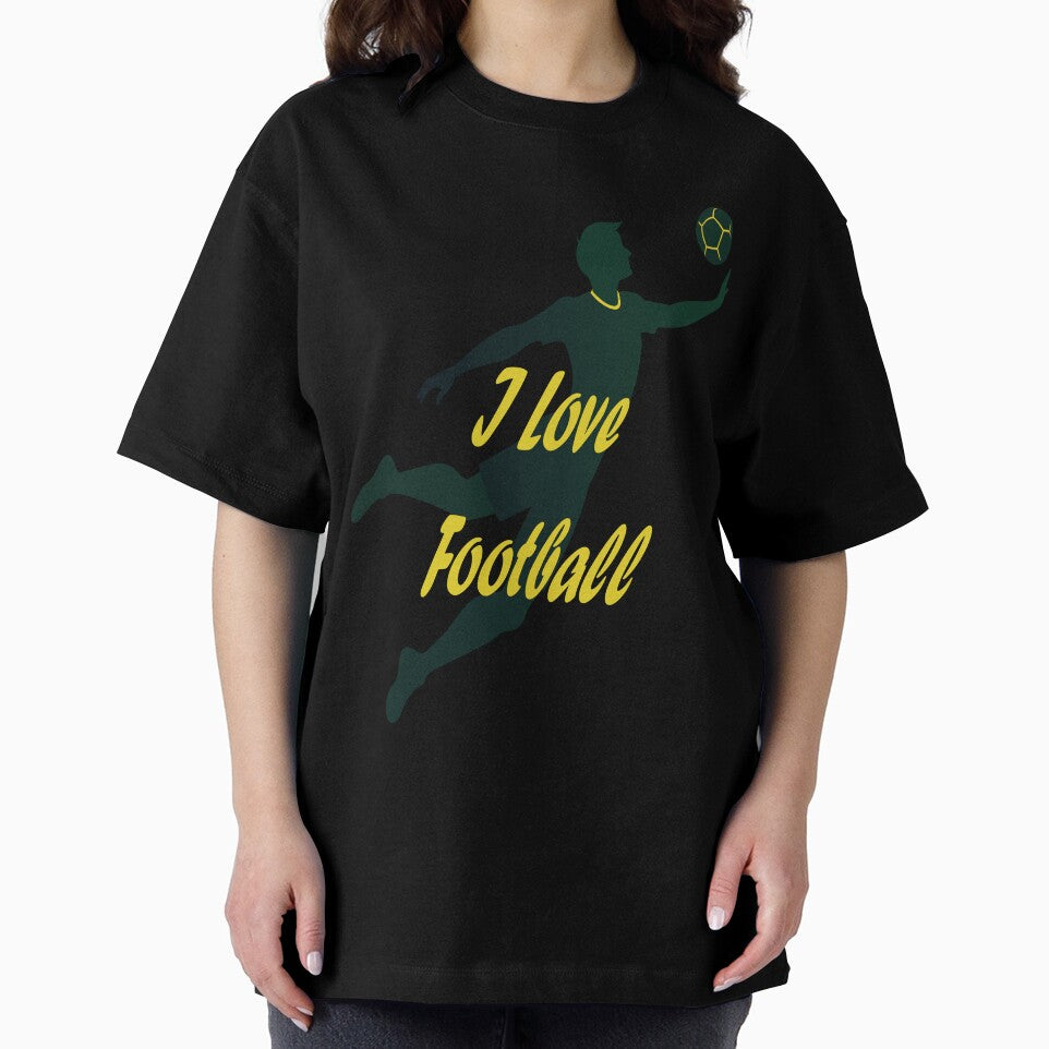 I Love Football - Dynamic Player Silhouette by AgarutanPrint