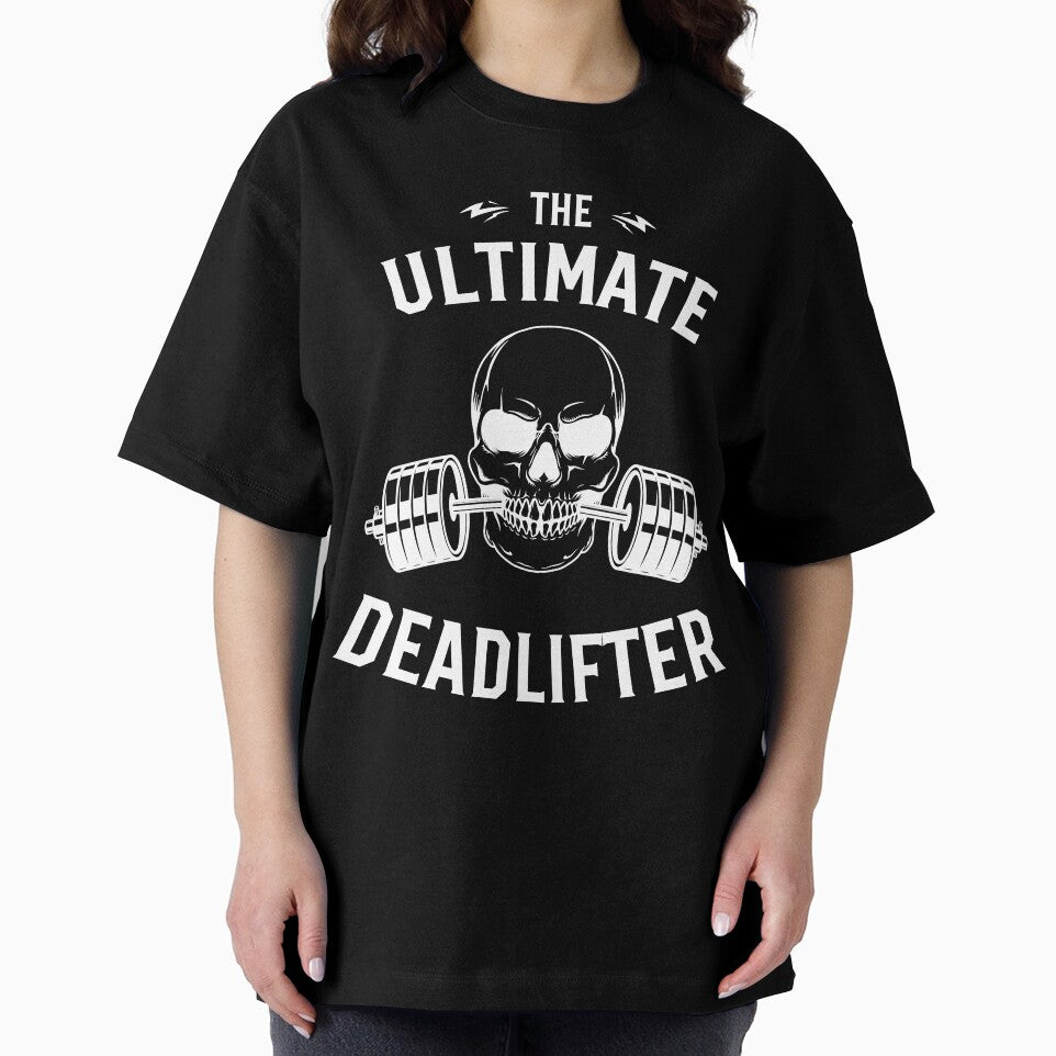 Black White Red Modern Aesthetic Skull Illustration Fitness T-Shirt by moro-arts