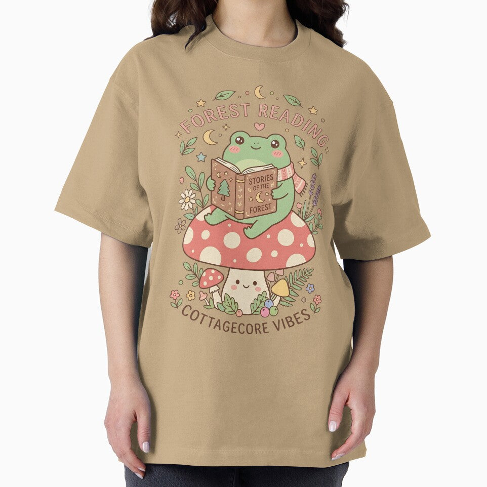 Bookworm Frog – Cottagecore Frog Reader by PMestore