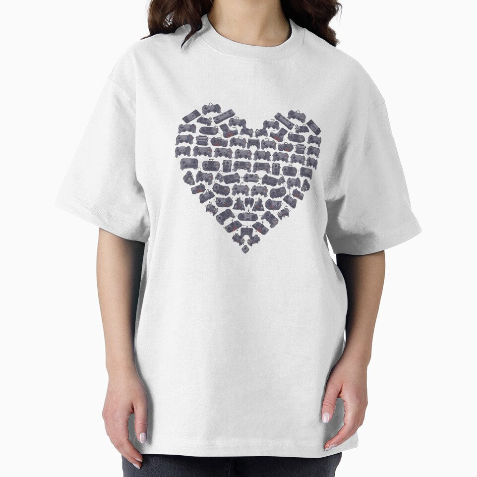 Gamer Controller Heart Retro Gaming Love by Katzpy