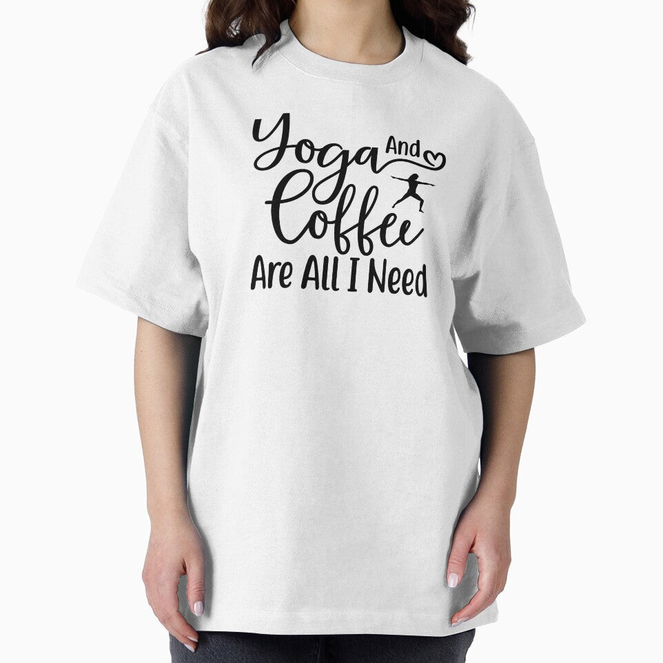 Yoga Saying Yoga and Coffee Are All I Need Motivational Quote by SoccaTamam