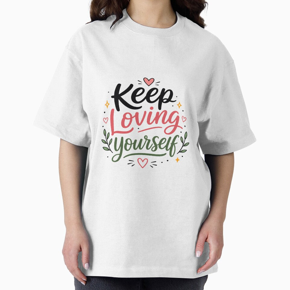 Keep Loving Yourself Typography | Self Love Motivational Quote | Positive Affirmation Design by Lovestickerco