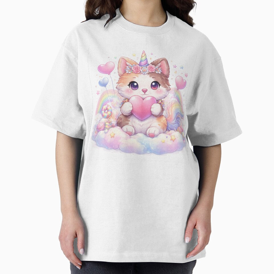 Kawaii Unicorn Kitten – Cute Magical Pastel Fantasy by kimkosovo