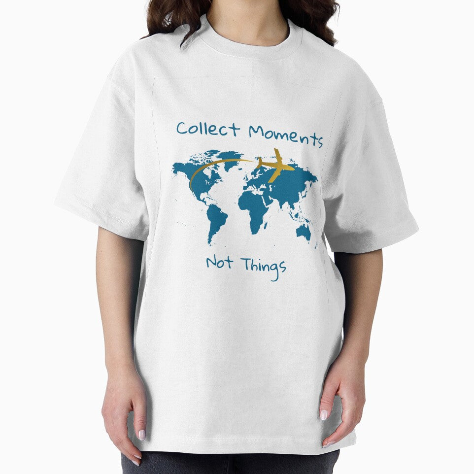Collect Moments Not Things – Travel World Map Design by MIArt Studio