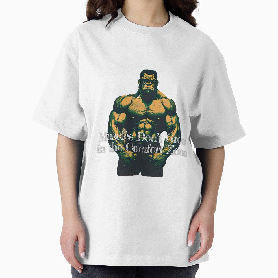 Muscles Don't Grow in the Comfort Zone_Bodybuilding Fitness Gym Workout Exercise Merch Print Desgin by tengamerx