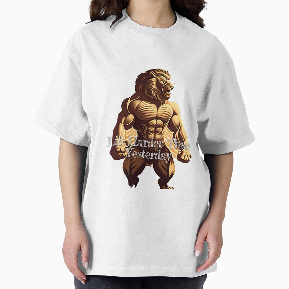Lift Harder Than YesterdayDesignBodybuilding Fitness Gym Workout Exercise Merch Print Design by tengamerx
