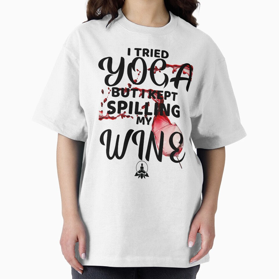 Yoga and Red Wine, Try Yoga, Fitness Fun by BitcoinBros