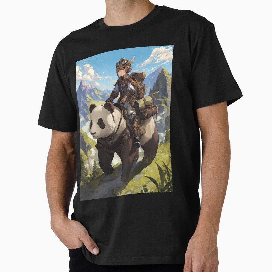Anime boy traveling on panda by TheArtistOf2022