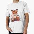 Cute fox with flower wreath by SimonsDesignArt