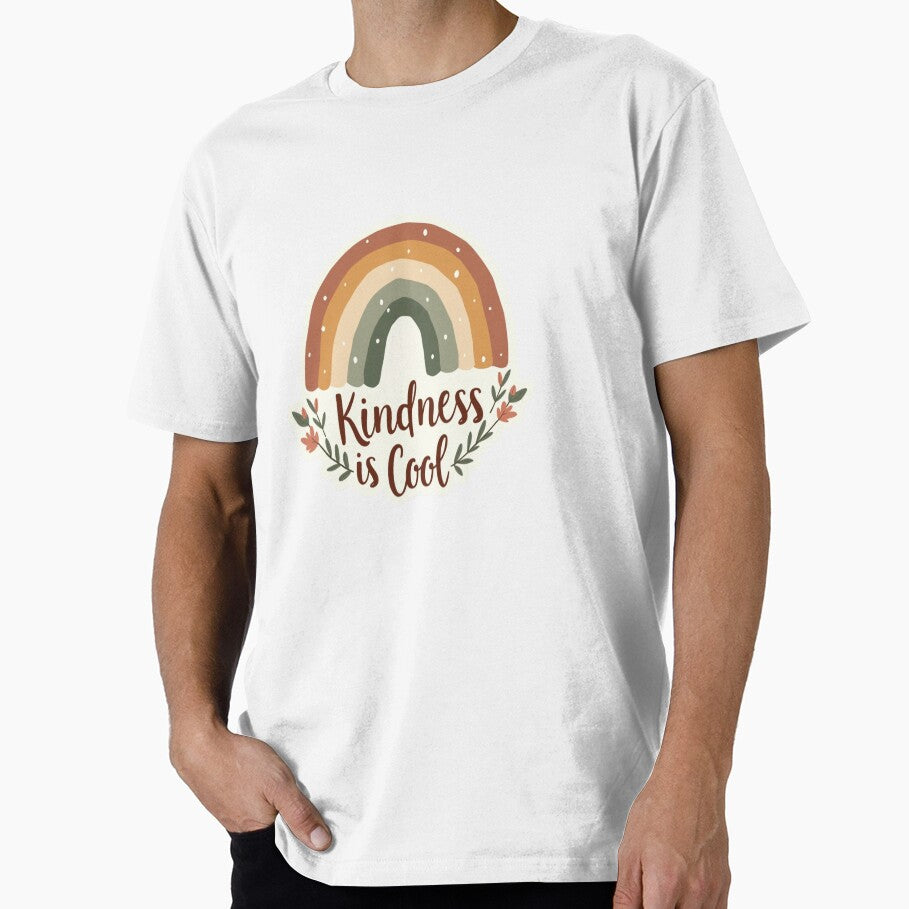 Kindness Is Cool – Boho Rainbow Positive Quote Sticker by Leen Artie Studio