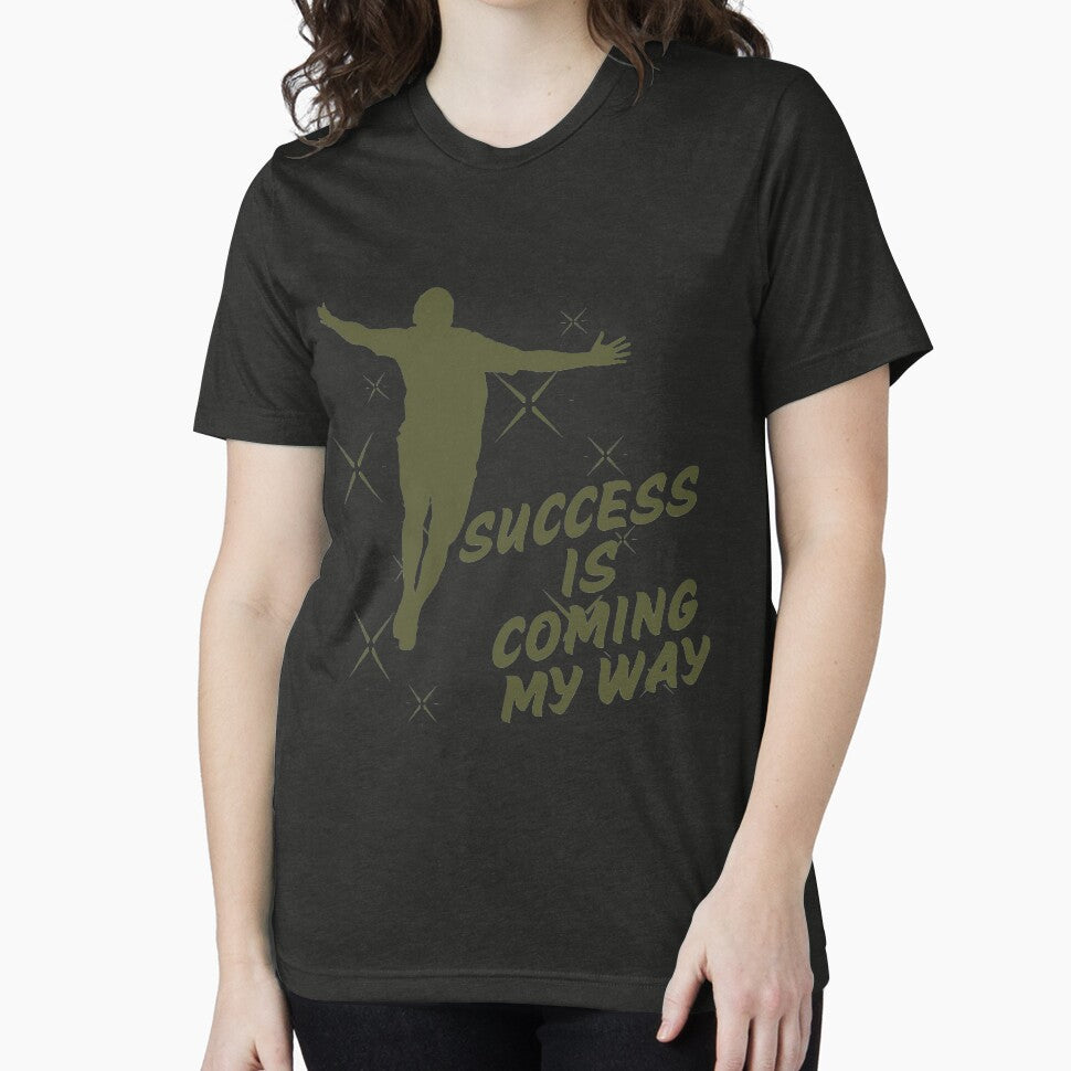 Success Is Coming My Way Motivational Silhouette Design by Adappai