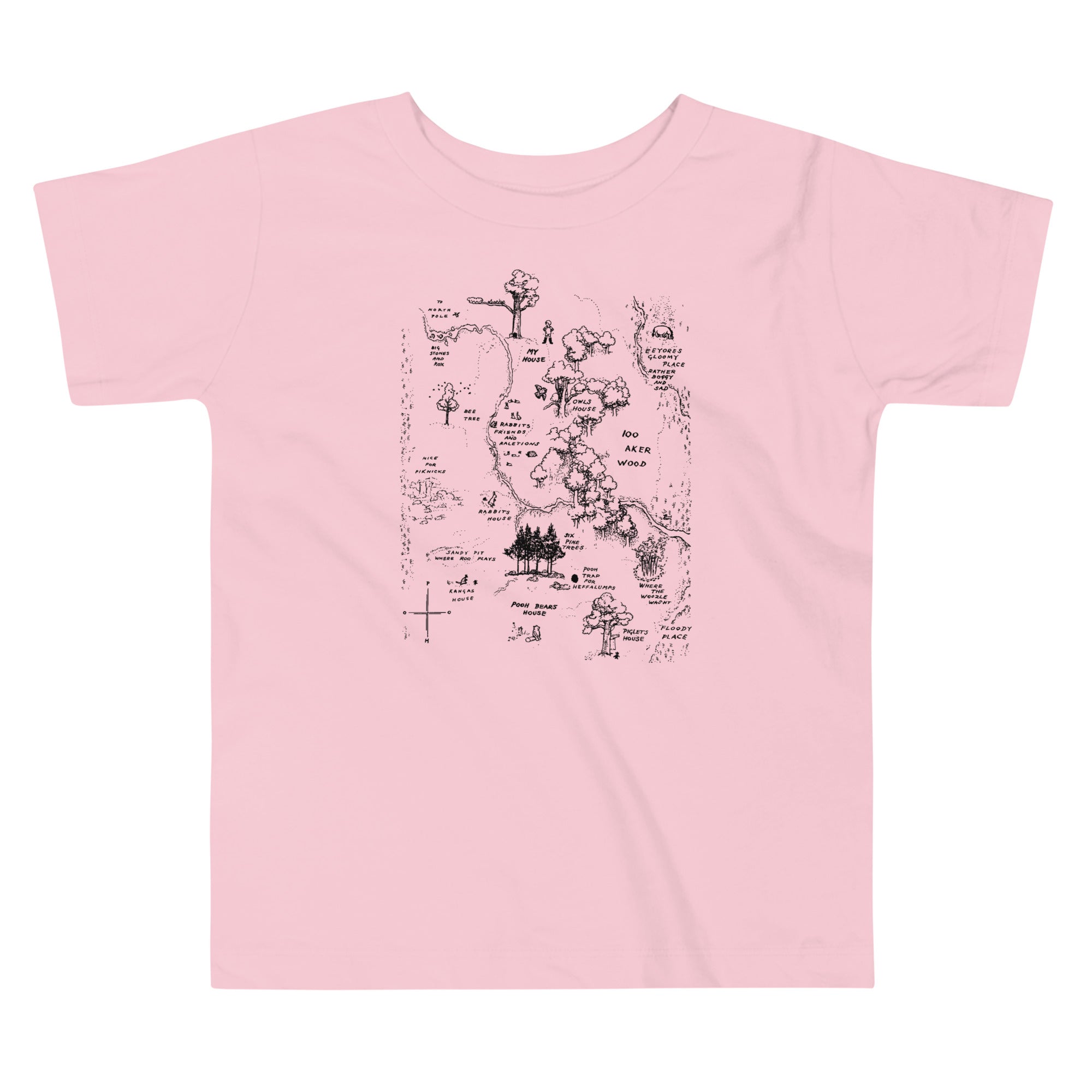 100 Acre Map Kid's Toddler Tee