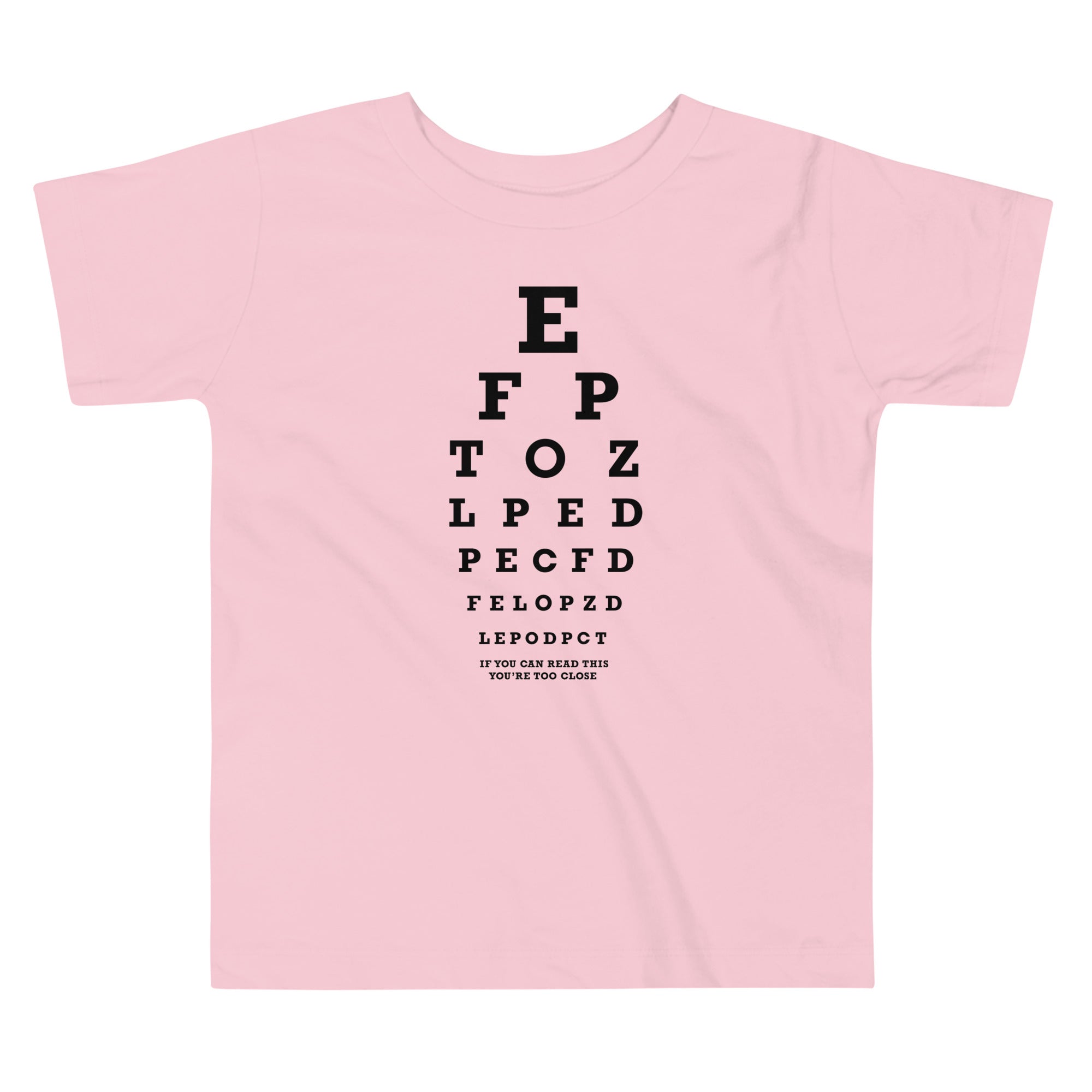 Too Close Eye Chart Kid's Toddler Tee