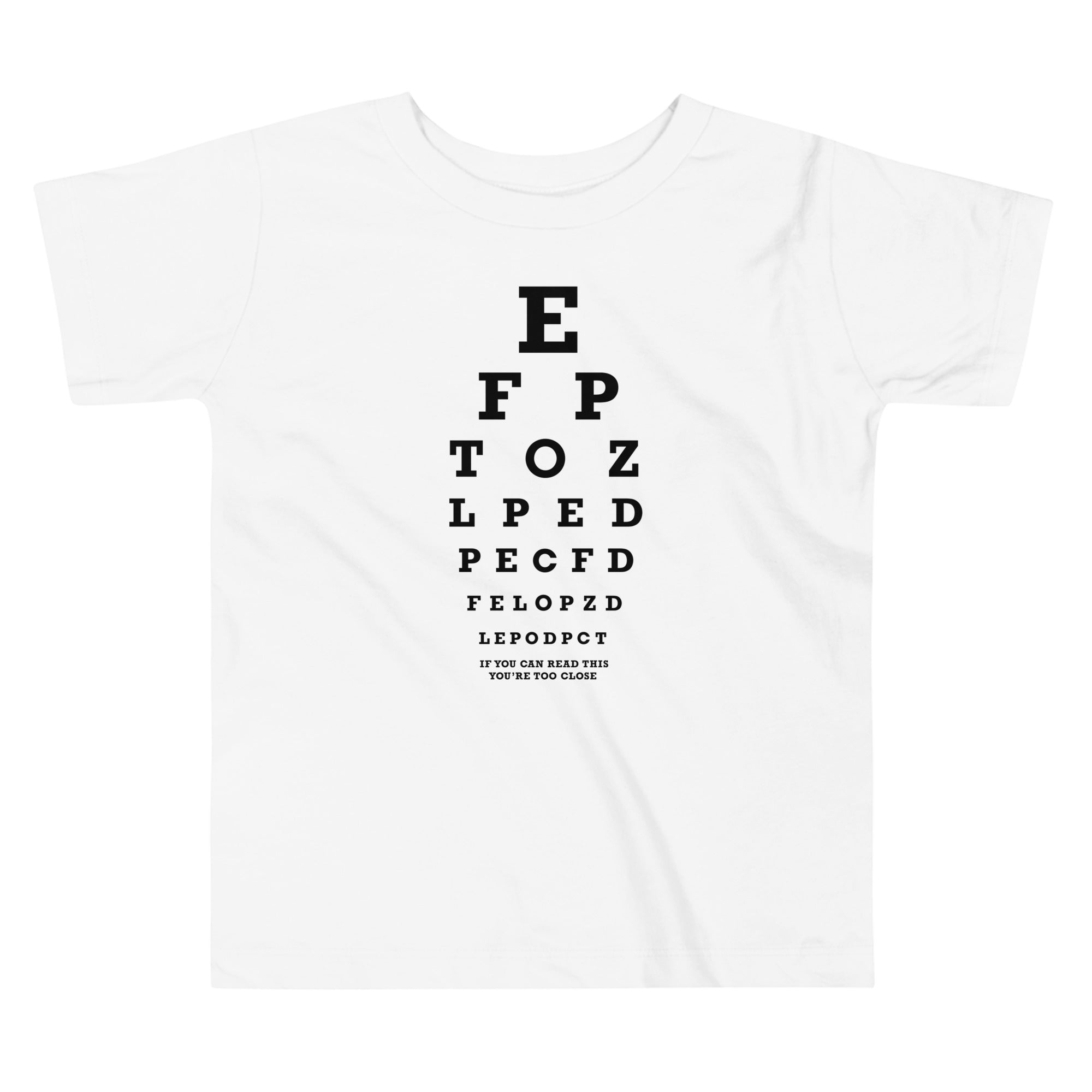 Too Close Eye Chart Kid's Toddler Tee