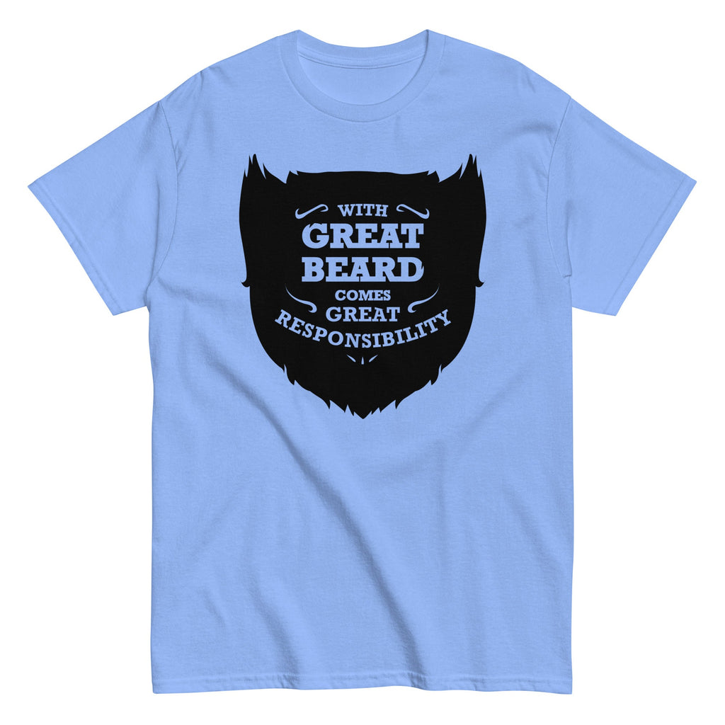 With Great Beard Comes Great Responsibility Men's Classic Tee