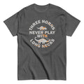 Three Horns Never Play With Long Necks Men's Classic Tee