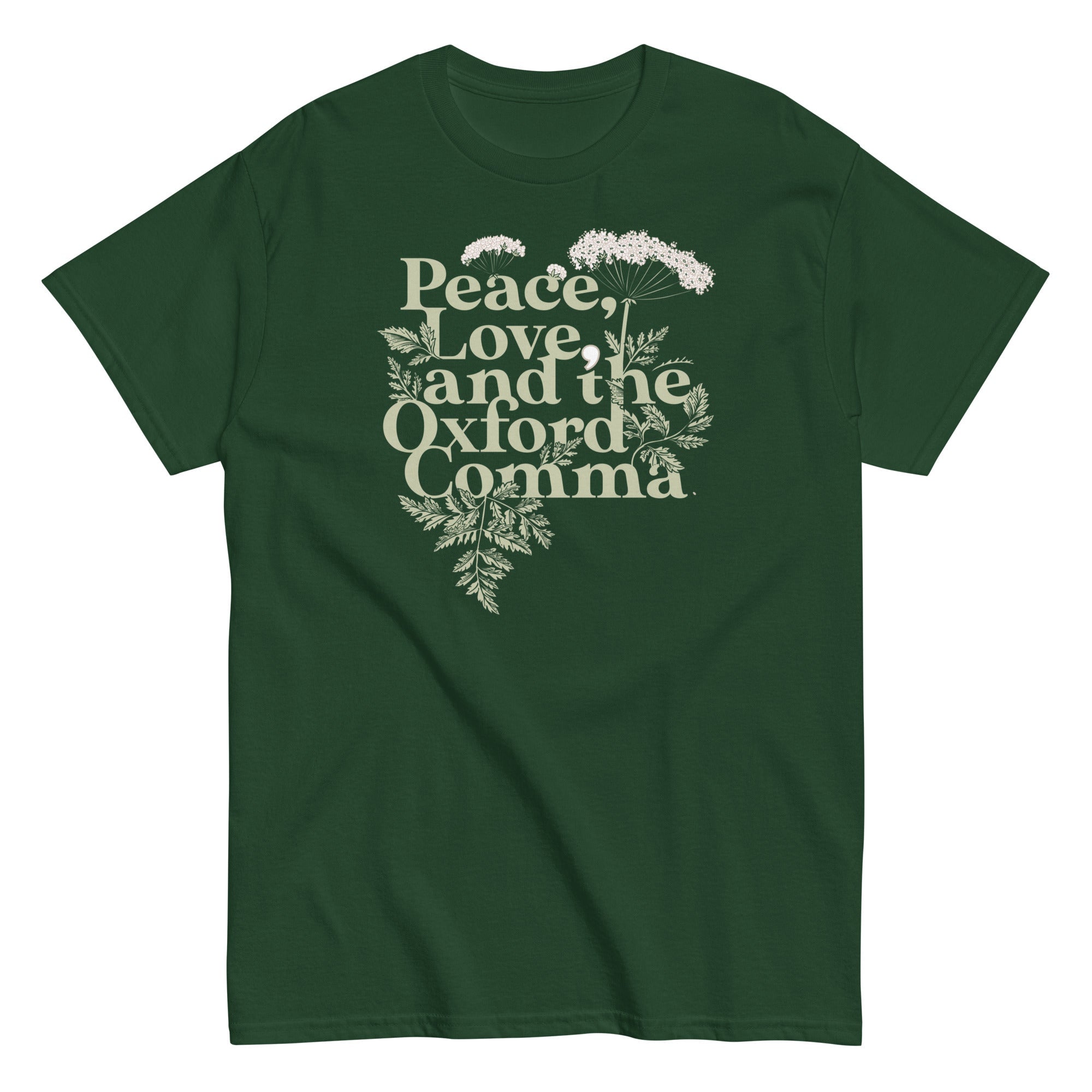 Peace, Love, And The Oxford Comma Men's Classic Tee