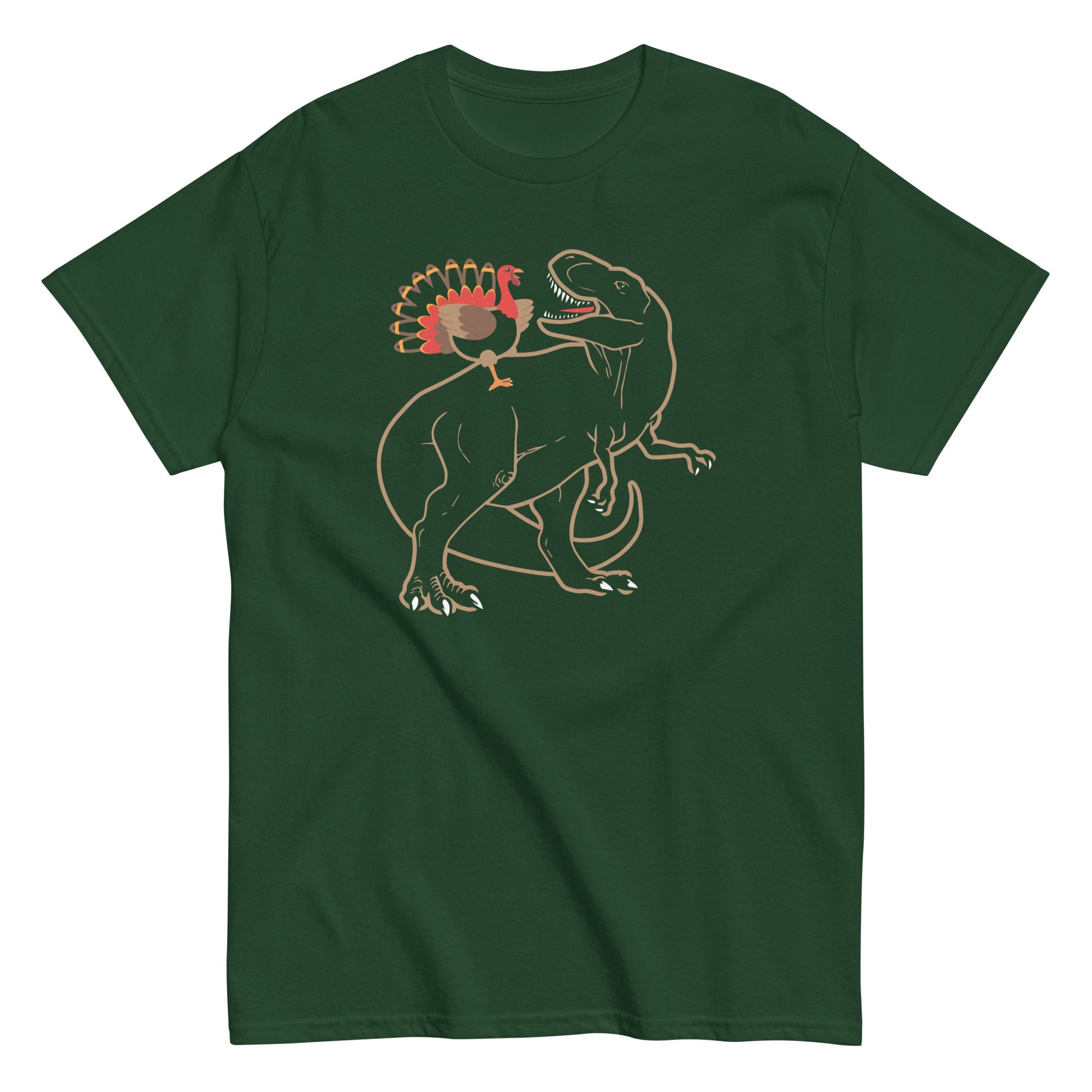 Turkey Riding T-Rex Men's Classic Tee