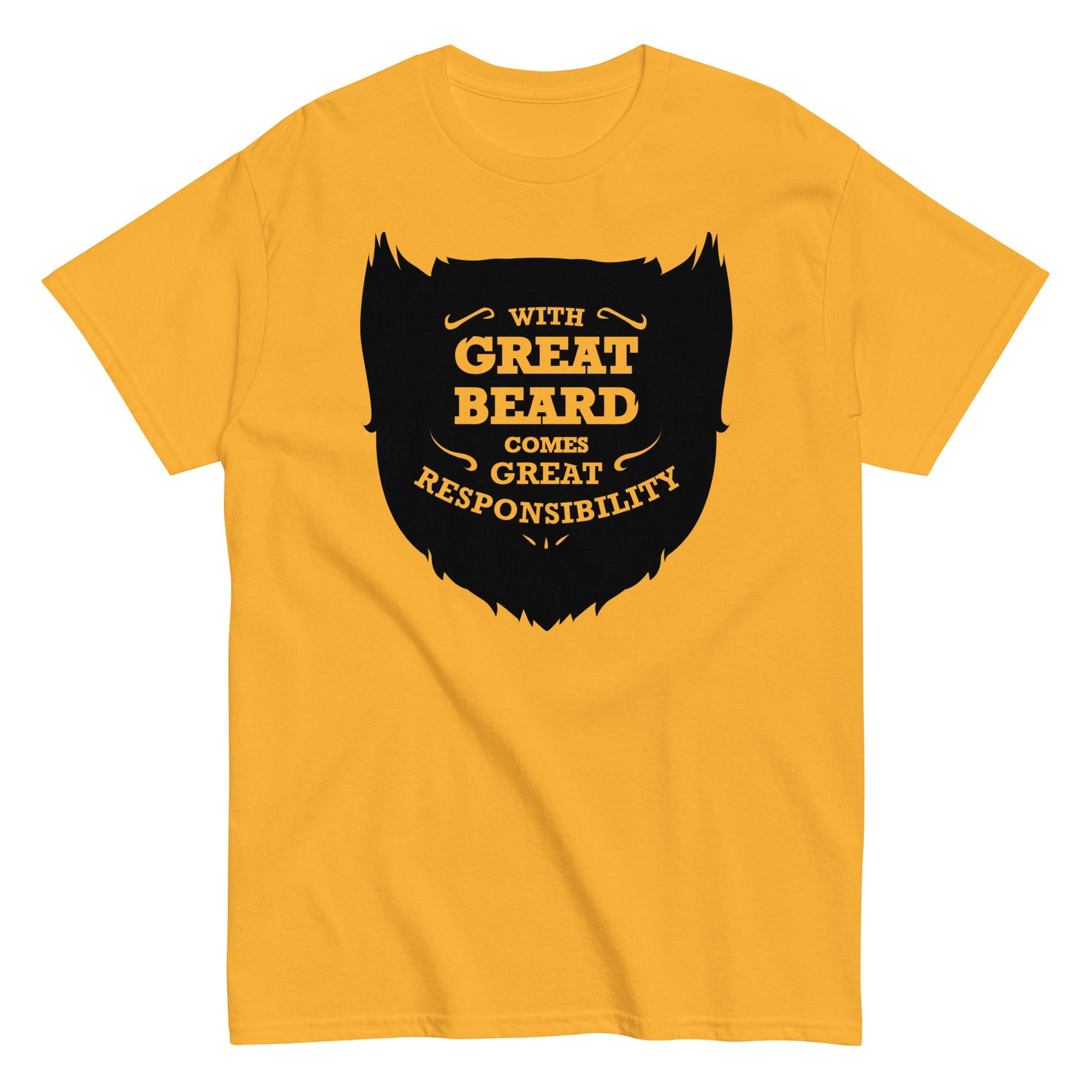 With Great Beard Comes Great Responsibility Men's Classic Tee