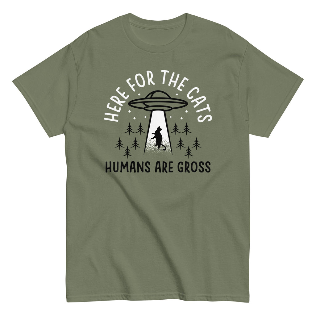 Here For The Cats, Humans Are Gross Men's Classic Tee