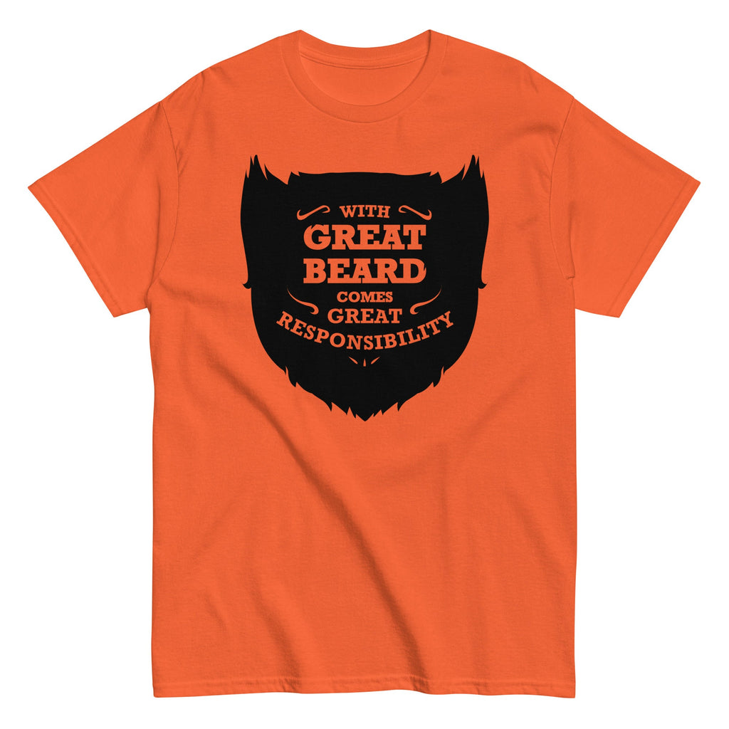 With Great Beard Comes Great Responsibility Men's Classic Tee
