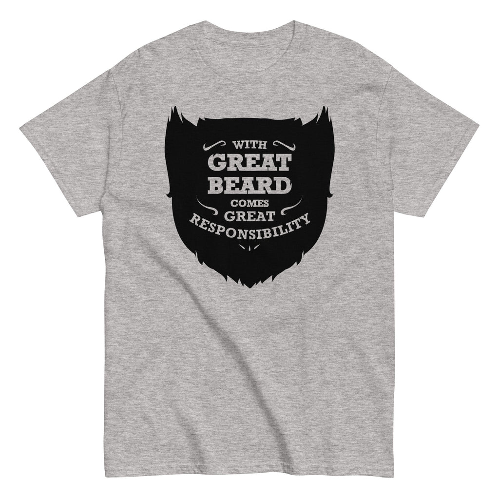 With Great Beard Comes Great Responsibility Men's Classic Tee